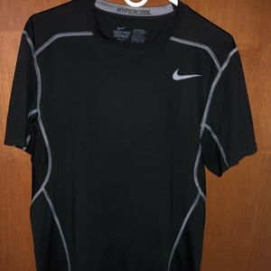 Nike pro combat fitted black grey tshirt shirt